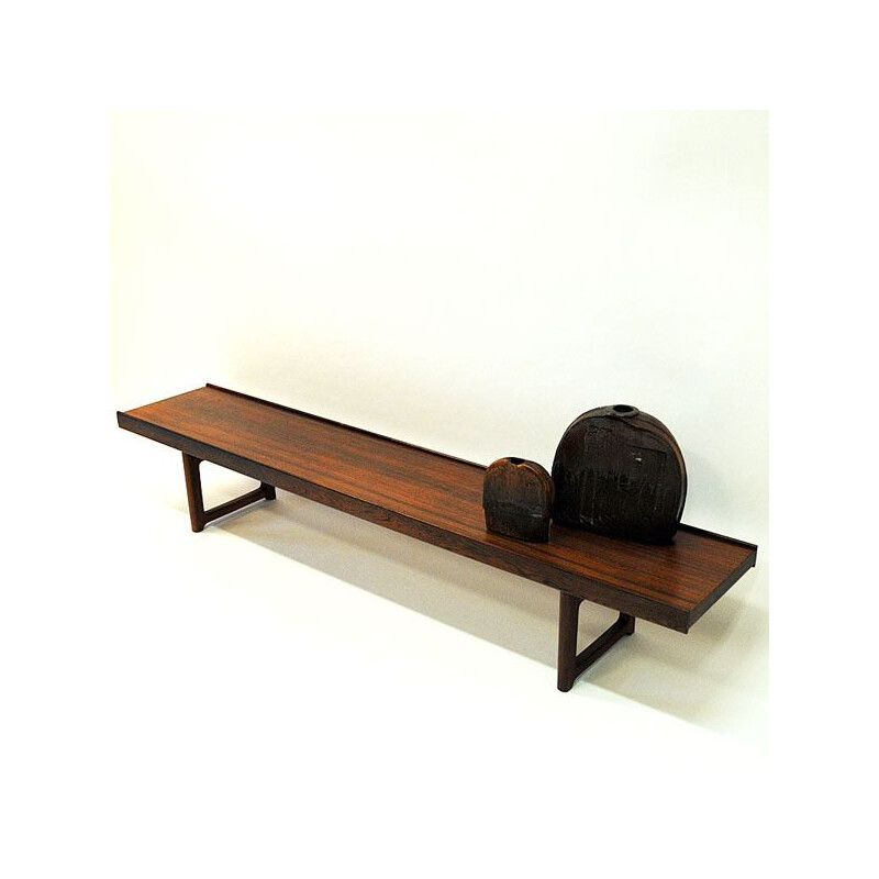 Vintage bench in rosewood by Torbjørn Afdal for Bruksbo Norway 1960s