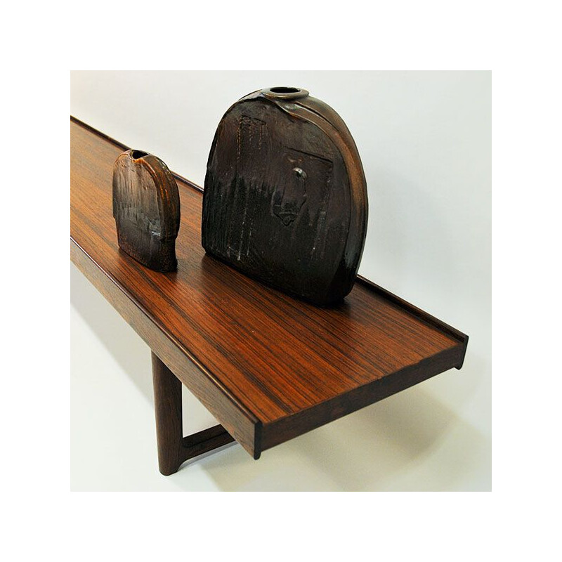 Vintage bench in rosewood by Torbjørn Afdal for Bruksbo Norway 1960s