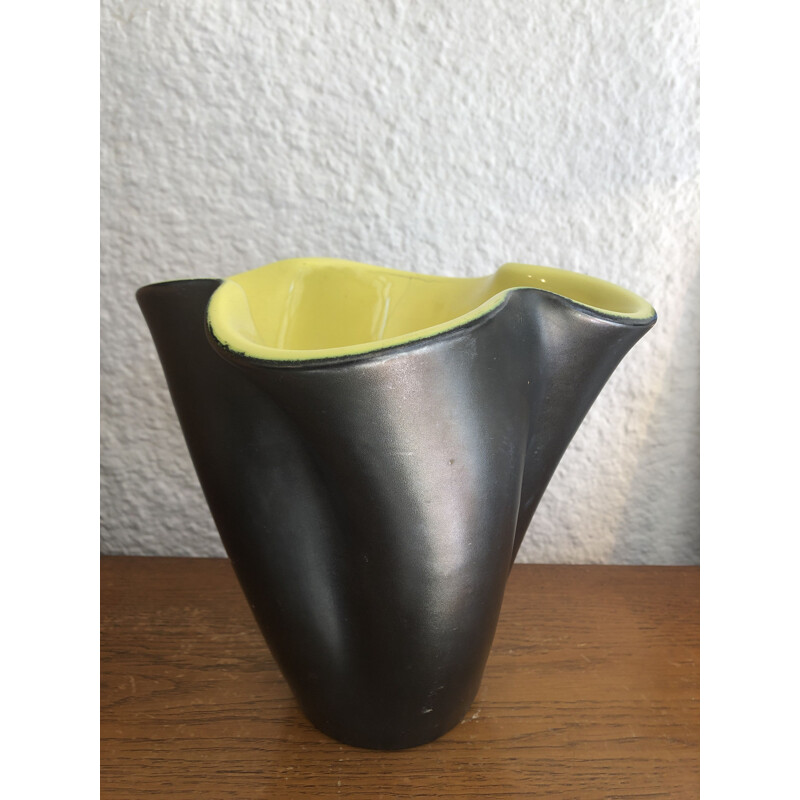 Grand vase vintage mouchoir Elchinger