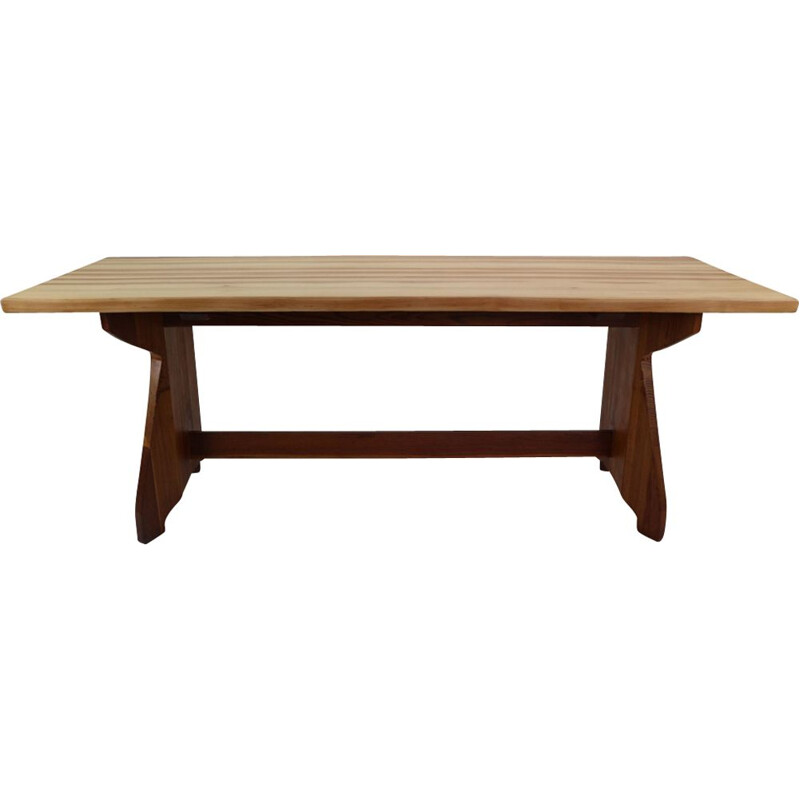 Vintage dining table in pine by Jacob Kielland Brandt for Christiansen Denmark 1960s