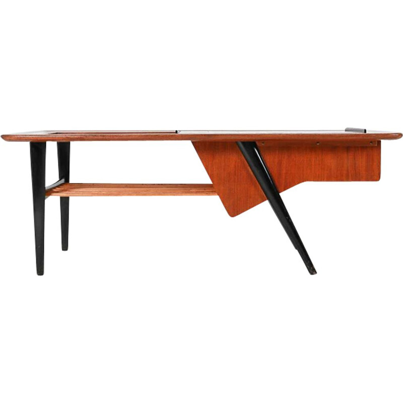 Vintage coffee table in rosewood by Alfred Hendrickx 1957