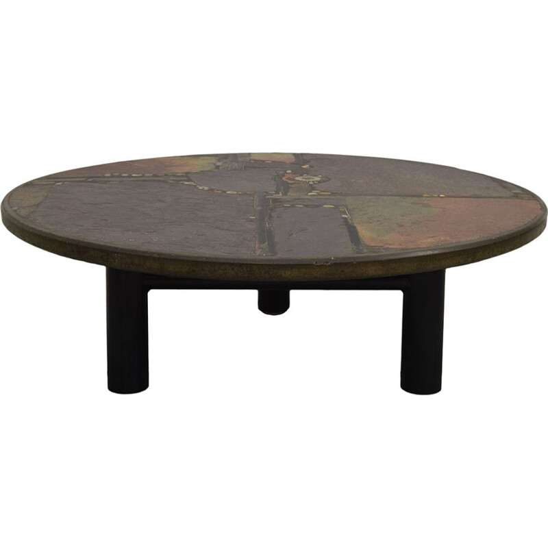 Vintage coffee table by Kingma in concrete and stone 1980