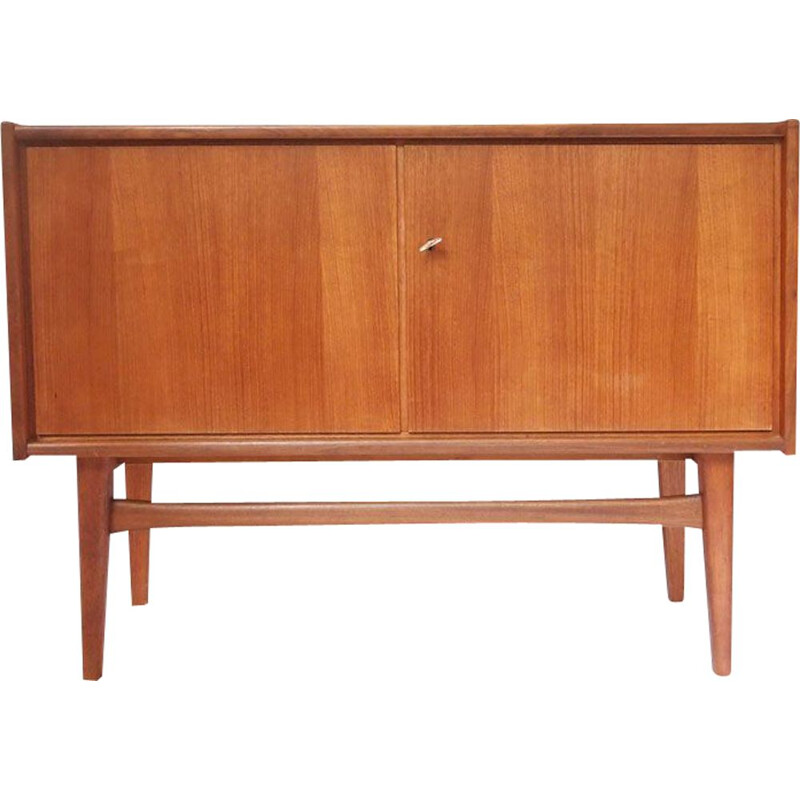 Small vintage Scandinavian sideboard with double door,1960