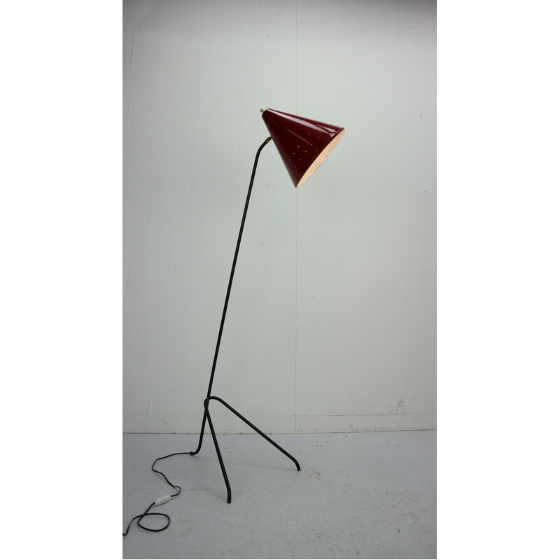 Vintage grasshopper floor lamp by W. Hagoort for Hagoort