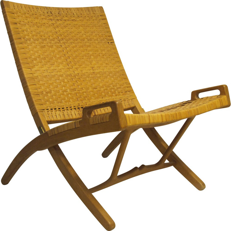 JH512 folding chair in oak and cane, Hans WEGNER - 1949