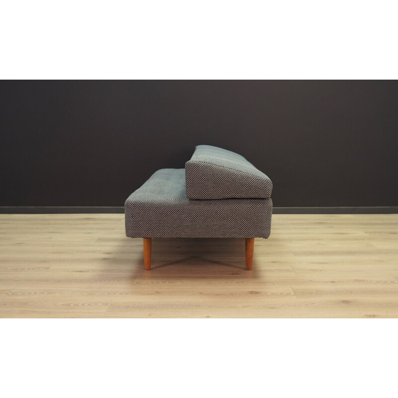 Vintage Danish sofa made of grey fabric