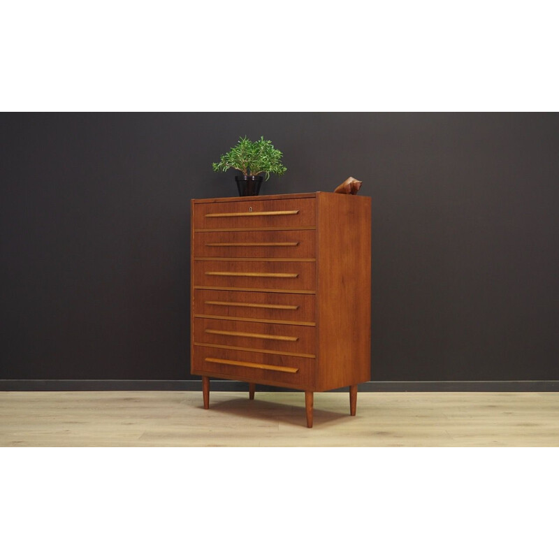 Danish chest of 6 drawers in teak