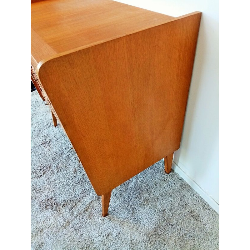 Vintage dresser in oak rattan 1950