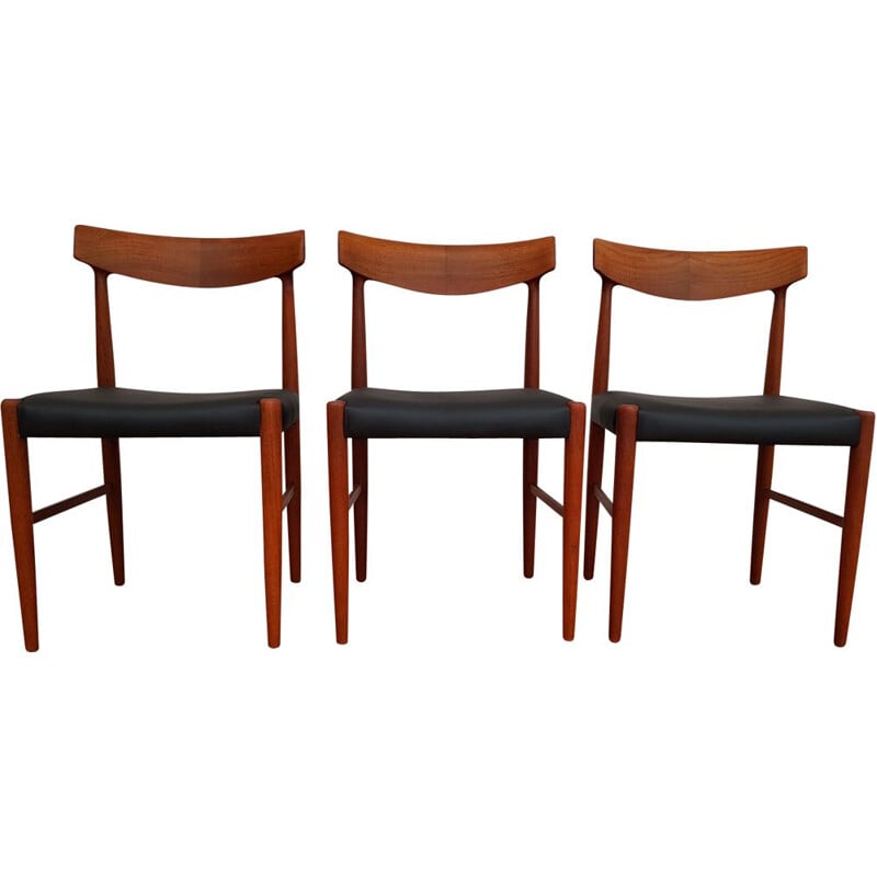 Set of 3 vintage Knud Færch chairs model 343