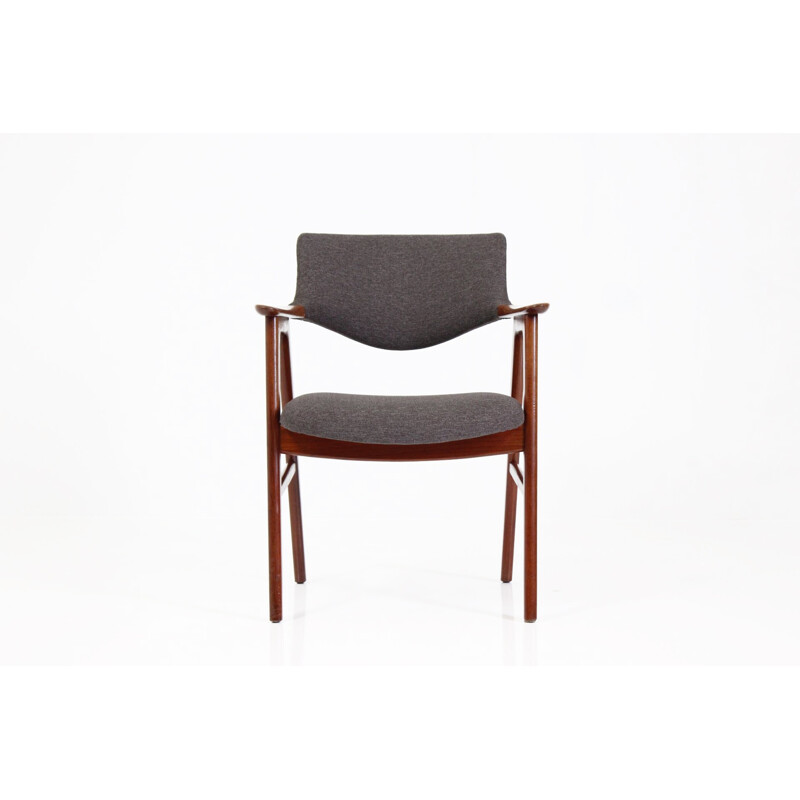 Teak and fabric Hong Stolefabrik armchair, Erik KIRKEGAARD - 1952