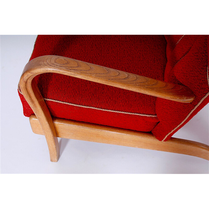 Sillón rojo de época 1950