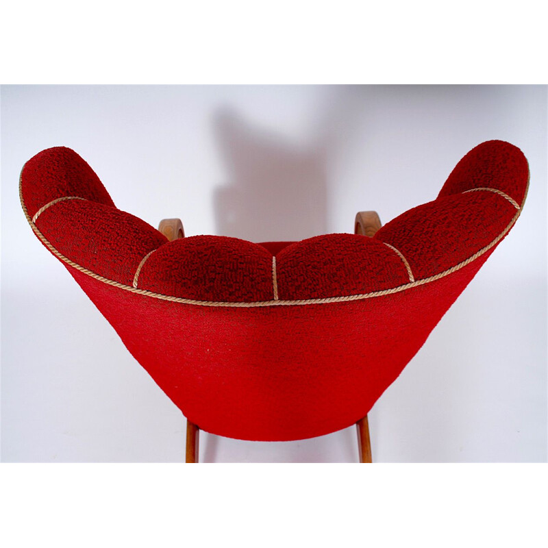 Sillón rojo de época 1950