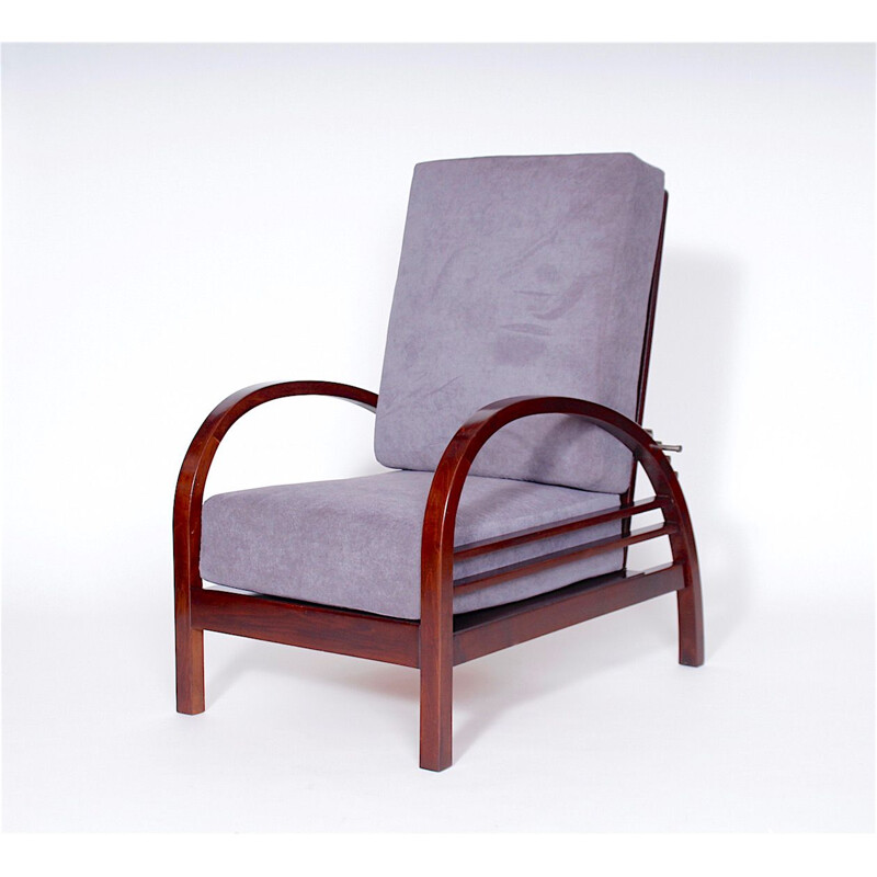 Vintage armchair in beech by Thonet Czechoslovakia 1922