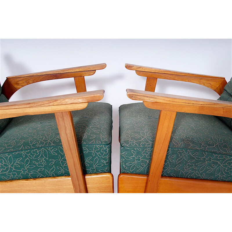 Set of 2 vintage armchairs Czechoslovakia 1950s