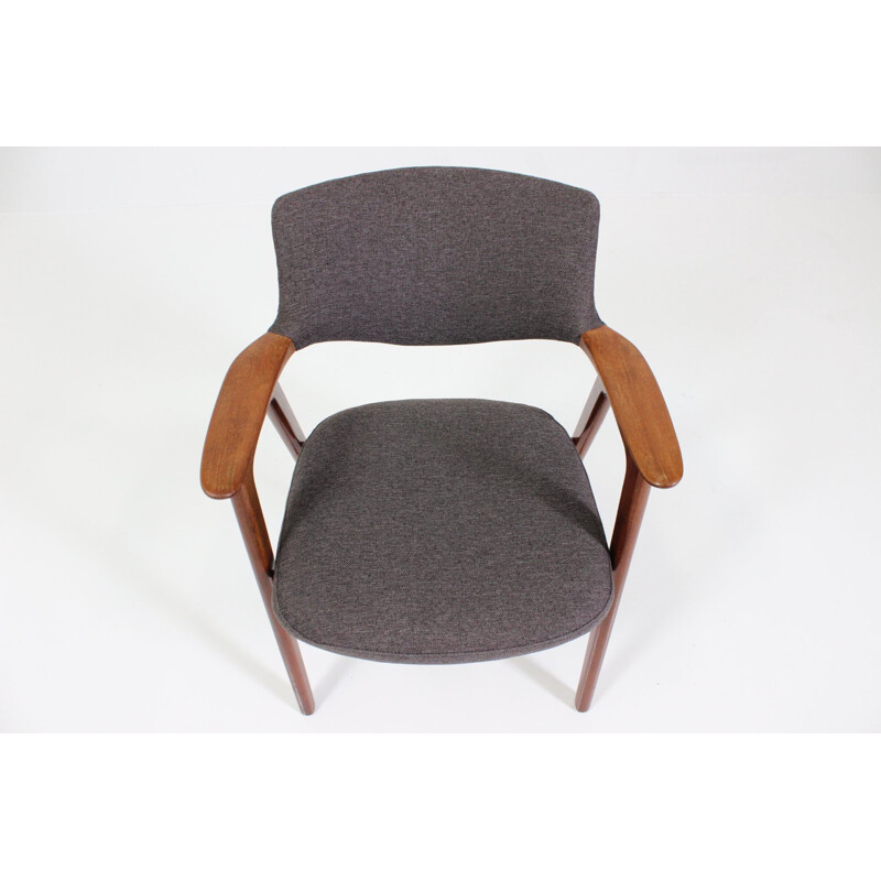 Teak and fabric Hong Stolefabrik armchair, Erik KIRKEGAARD - 1952