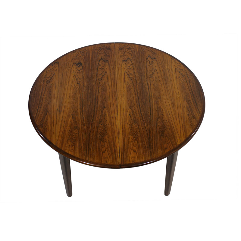 Vintage dining table in rosewood by Henning Kjaernulf for Soro Stolefabrik, 1960s