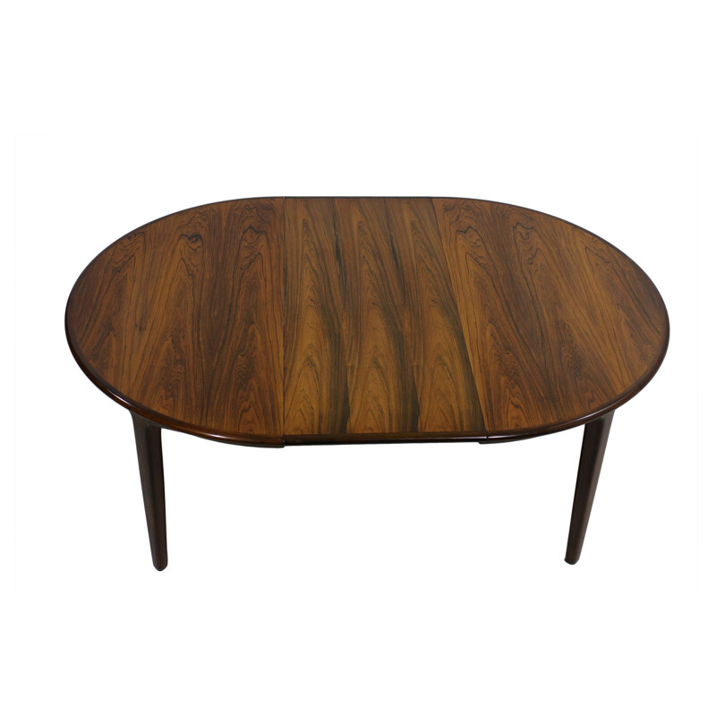 Vintage dining table in rosewood by Henning Kjaernulf for Soro Stolefabrik, 1960s