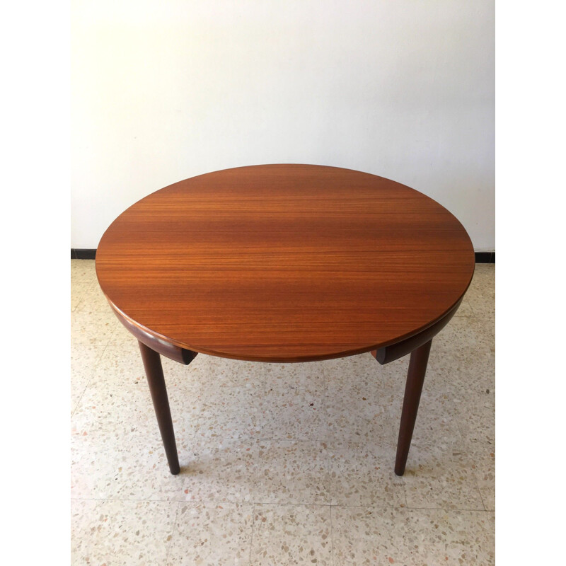 Table à repas vintage en teck par Hans Olsen pour Frem Rojle Danemark 1950s