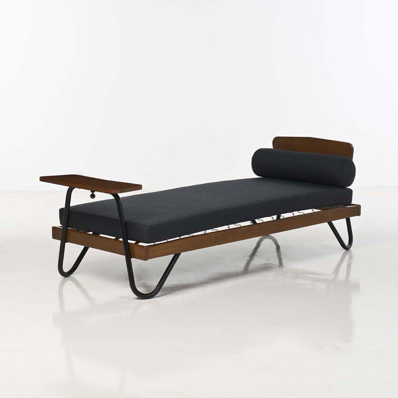 Vintage daybed by Jacques Hitler Mobilor edition France 1955