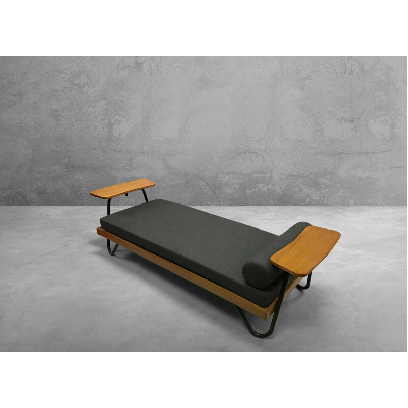 Vintage daybed by Jacques Hitler Mobilor edition France 1955