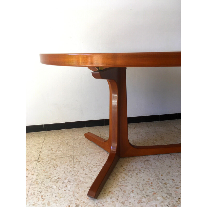 Vintage dining table NF in teak with extensions France 1960s