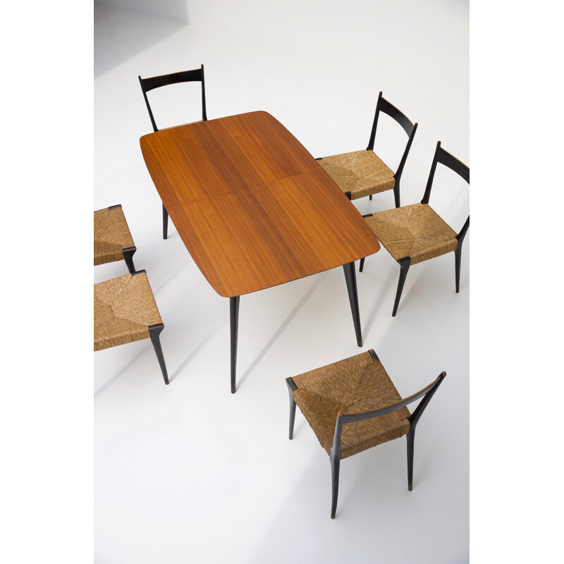 Set of 6 vintage S2 chairs for Belform in cherrywood 1950