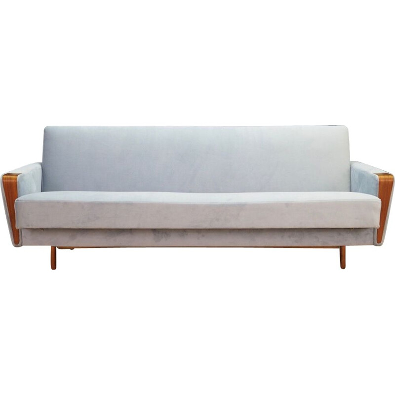 Danish sofa in light blue velvet