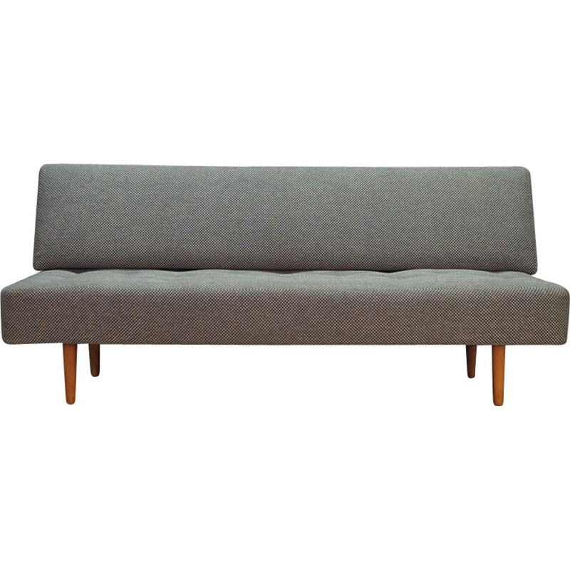 Vintage Danish sofa made of grey fabric