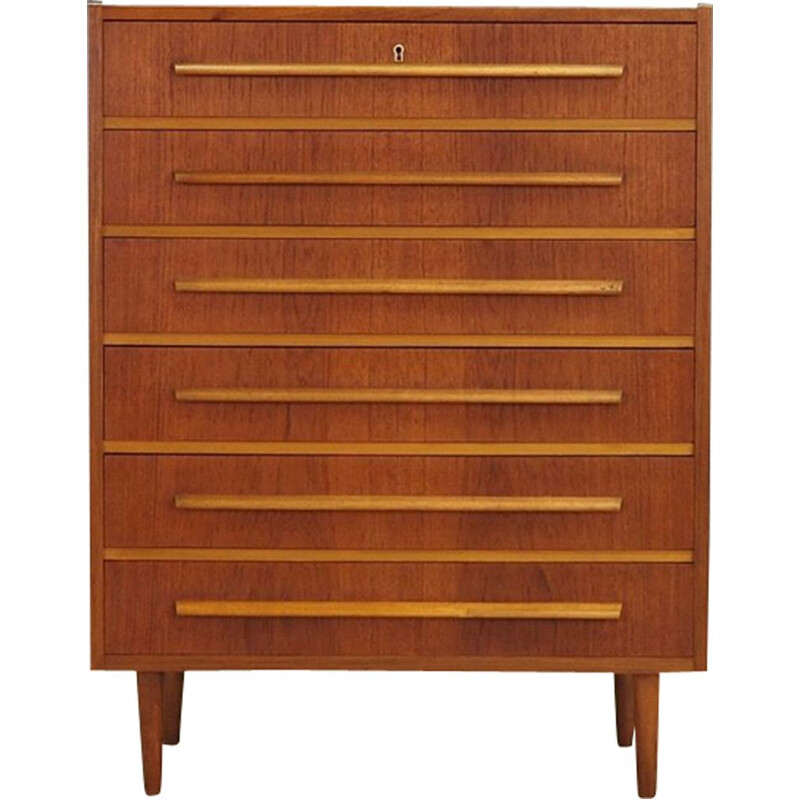 Danish chest of 6 drawers in teak