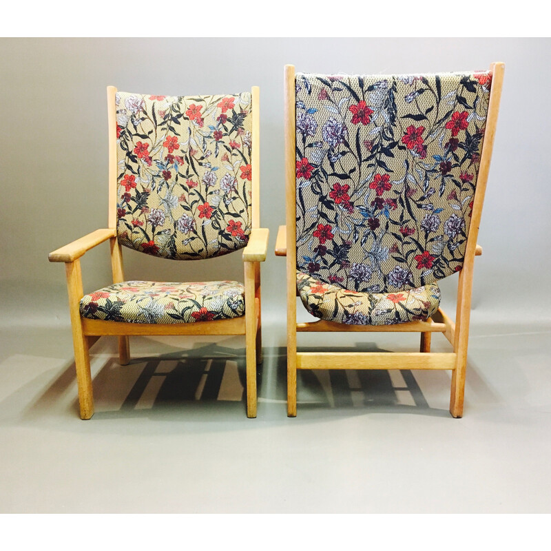 2 fauteuils vintage scandinave "Getama" par Hans Wegner,1950