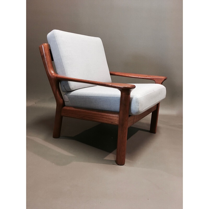 Fauteuil vintage scandinave en teck,1950