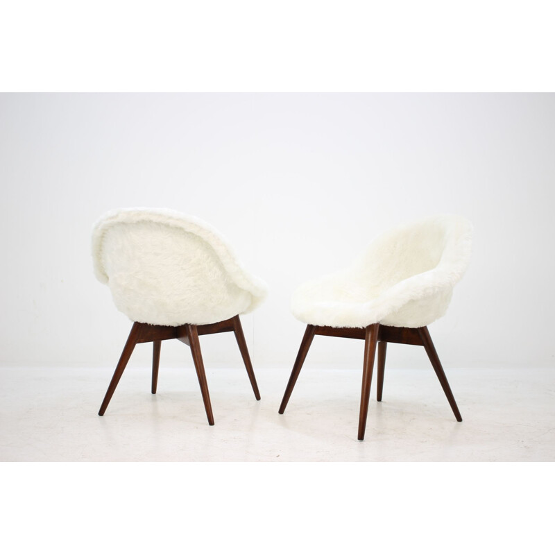 Pair of 2 vintage dining chairs by Miroslav Navratil ,1960