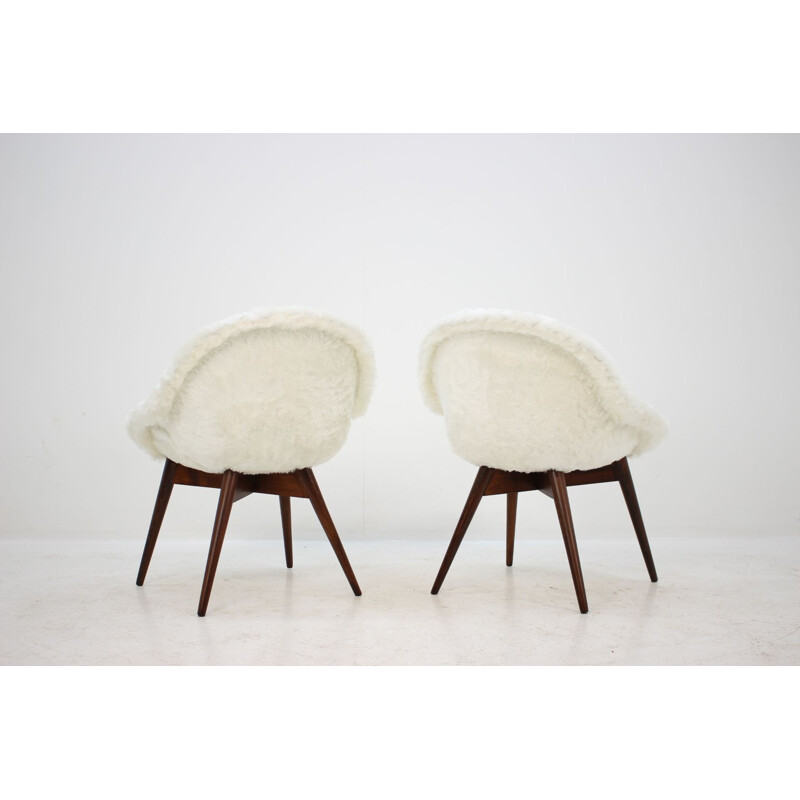 Pair of 2 vintage dining chairs by Miroslav Navratil ,1960