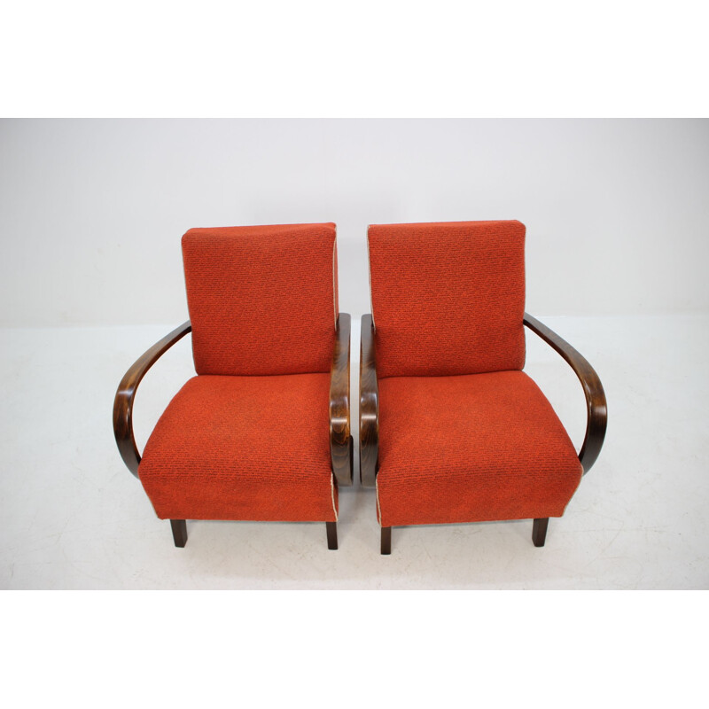 2 vintage armchairs by Jindřich Halabala,1950