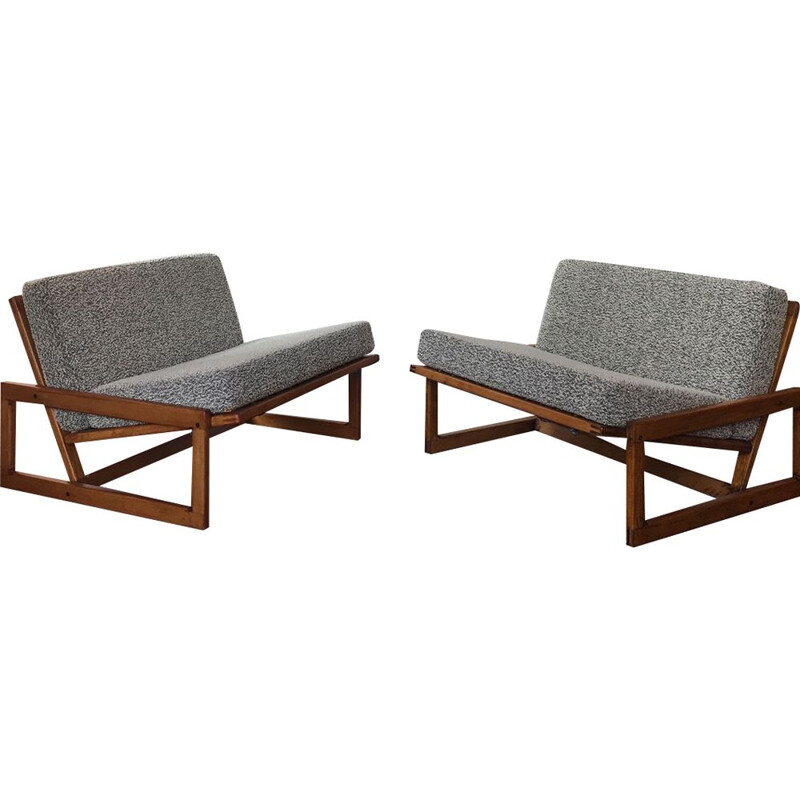 Pair of vintage low chairs Carlotta by Tobia & Afra Scarpa for Cassina Italy 1970s