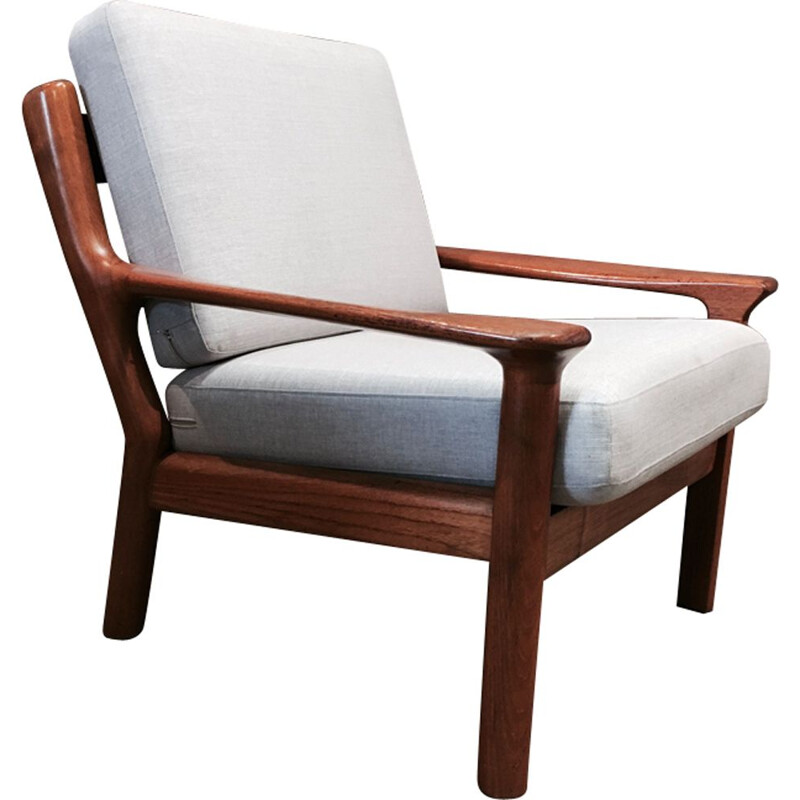 Vintage scandinavian armchair in teak,1950