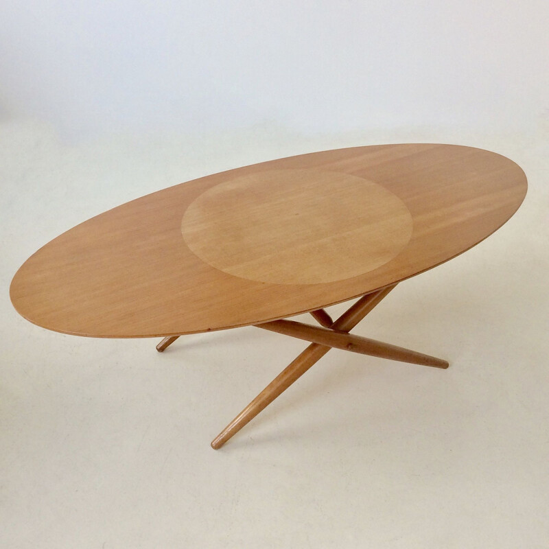 Table basse vintage Ovalette par Ilmari Tapiovaara pour Asko Oy Lahti 1954