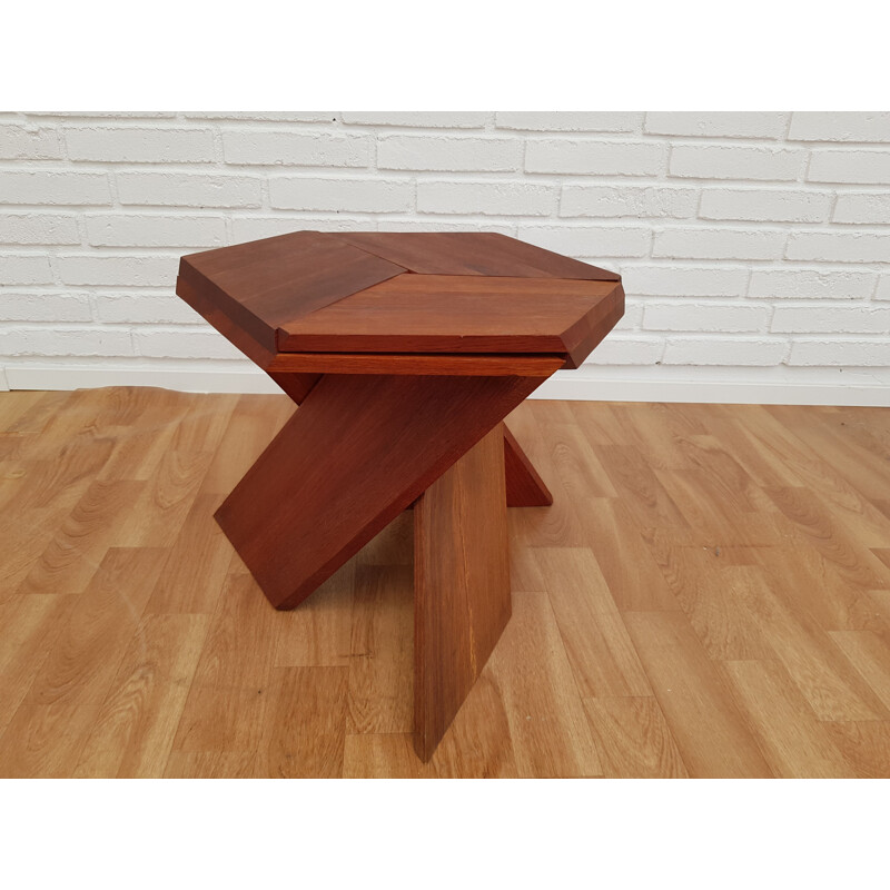 Table d'appoint vintage en teck 1970