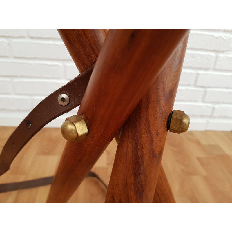 Vintage hunting stool in teak 1960