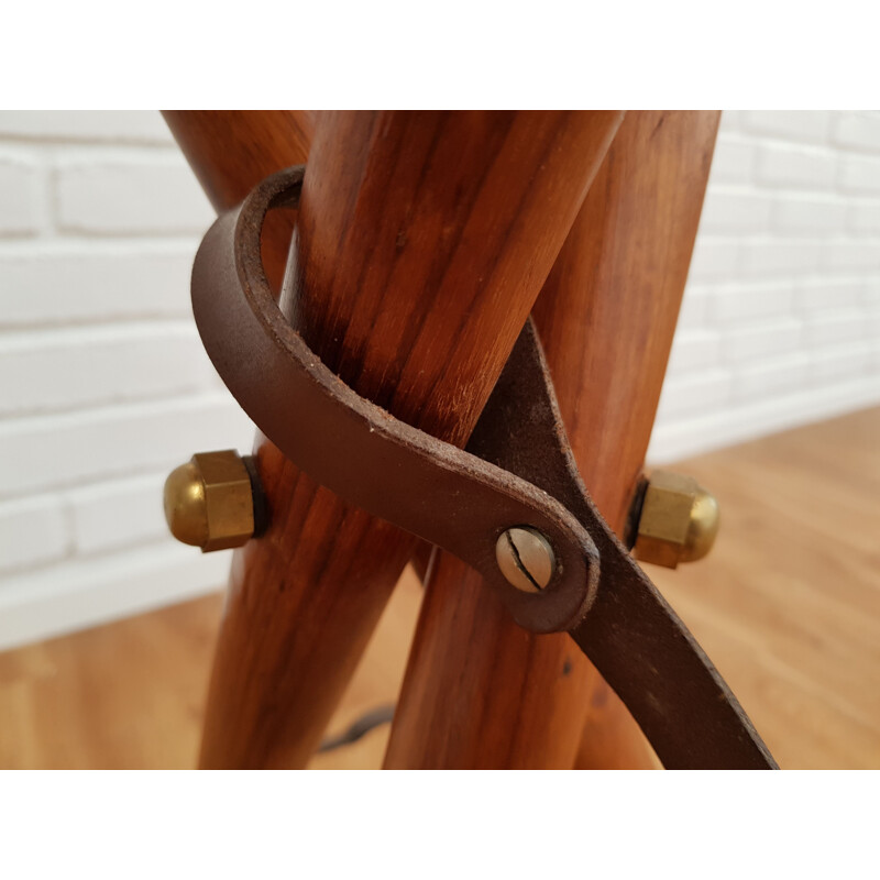 Vintage hunting stool in teak 1960