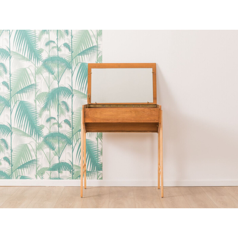 Vintage walnut dressing table from the 1950s