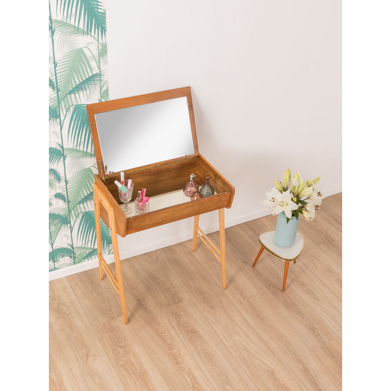 Vintage walnut dressing table from the 1950s