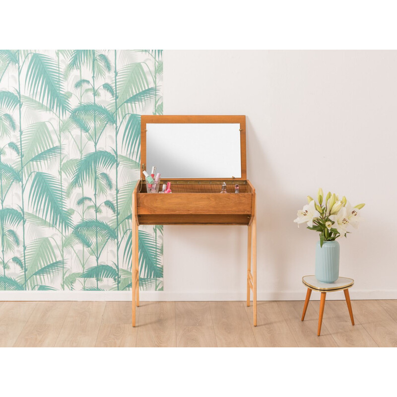 Vintage walnut dressing table from the 1950s