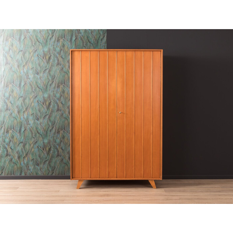 Vintage wardrobe in cherry veneer by Behr Mobel 1950s