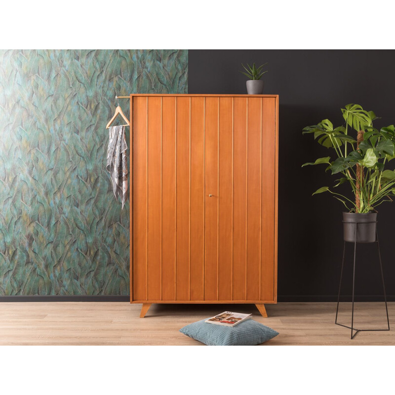 Vintage wardrobe in cherry veneer by Behr Mobel 1950s