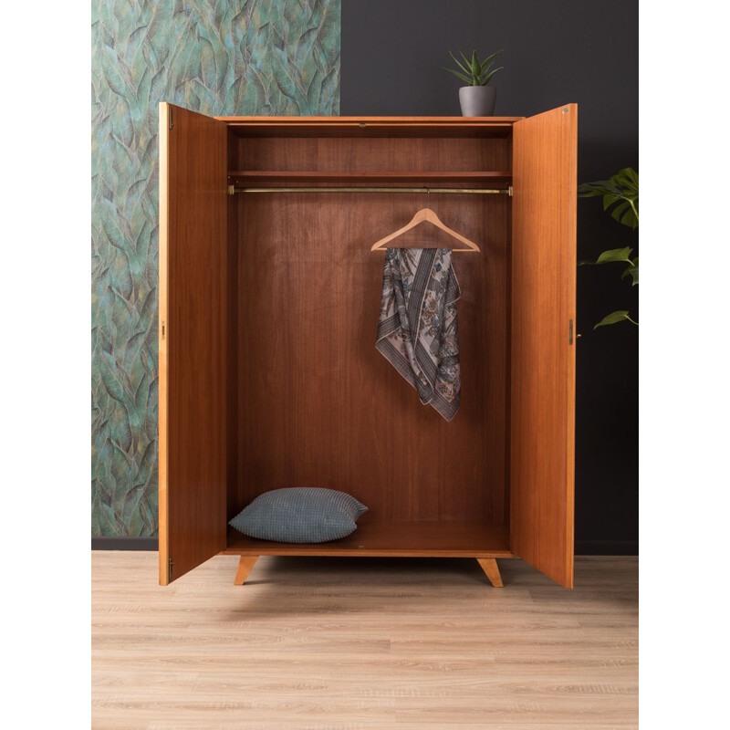 Vintage wardrobe in cherry veneer by Behr Mobel 1950s