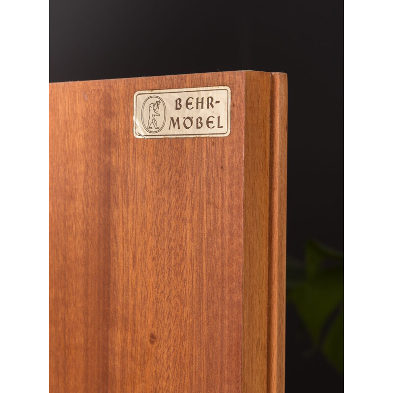 Vintage wardrobe in cherry veneer by Behr Mobel 1950s