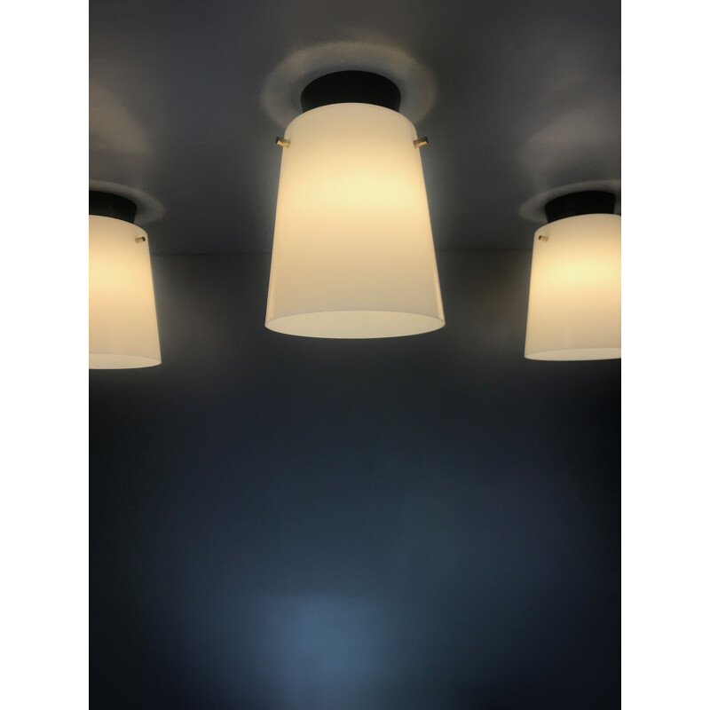 Suite van 3 vintage plafondlampen Stilnovo 1950
