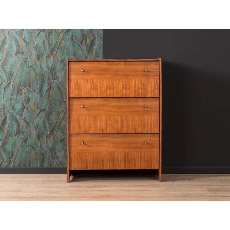 Vintage walnut shoe cabinet 1960