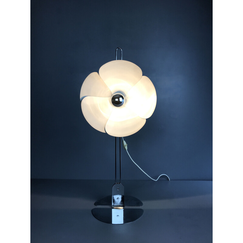 Vintage 2093 lamp in aluminium en metaal van Olivier Mourgue voor Disderot, 1960